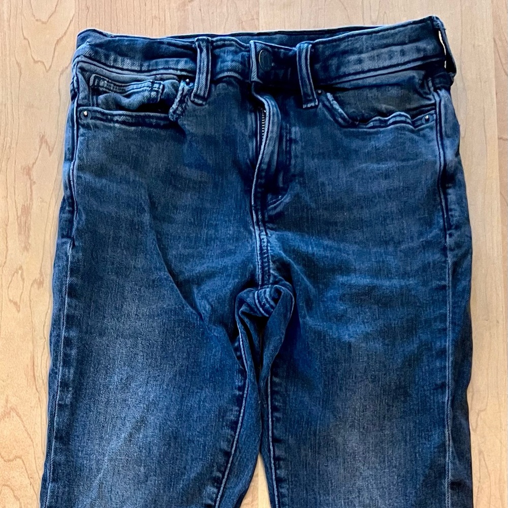 Old Navy Kids Black Denim Jeans Size 12 360 Stretch Built in Tough